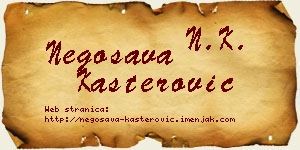 Negosava Kašterović vizit kartica